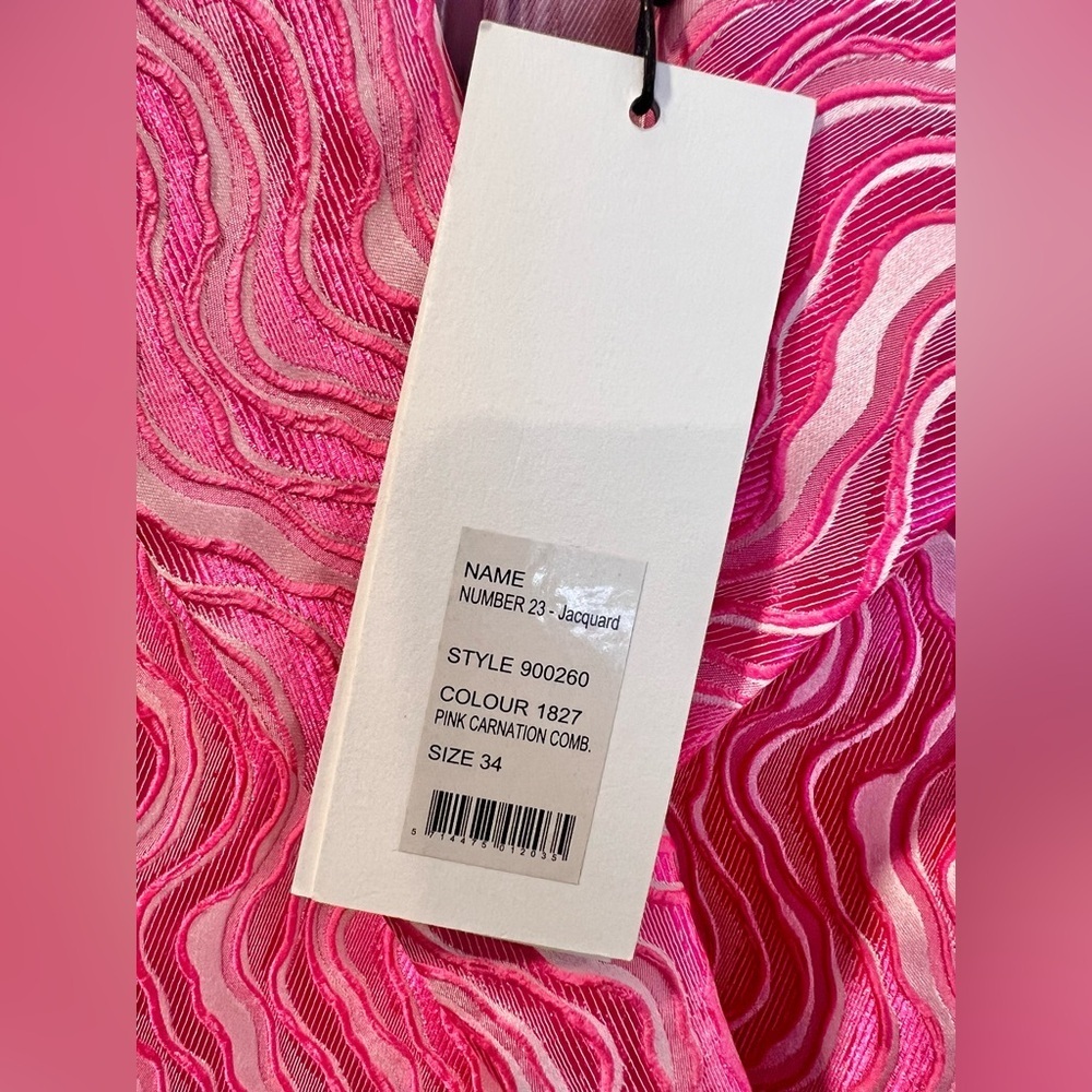 Rotate Birger Christensen Number 23 Pink Wave Jacquard Blazer Min Dress Sz 34 - Picture 7 of 11